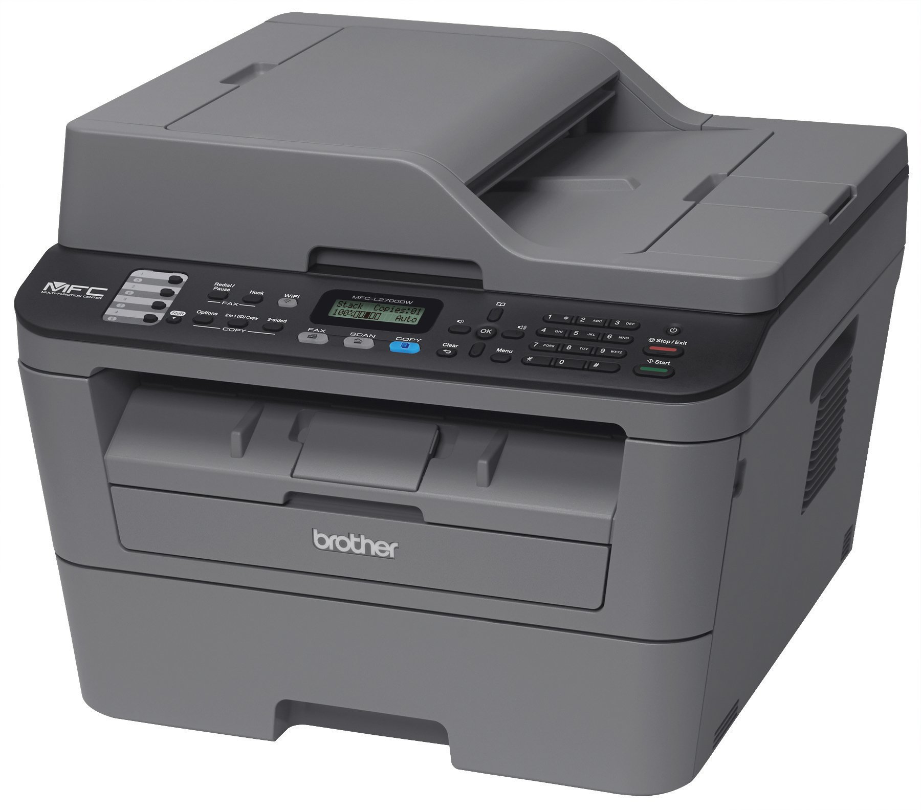 Brother MFCL2700DW All-In One Laser Printer with Wireless Networking and Duplex Printing, Amazon Dash Replenishment Ready