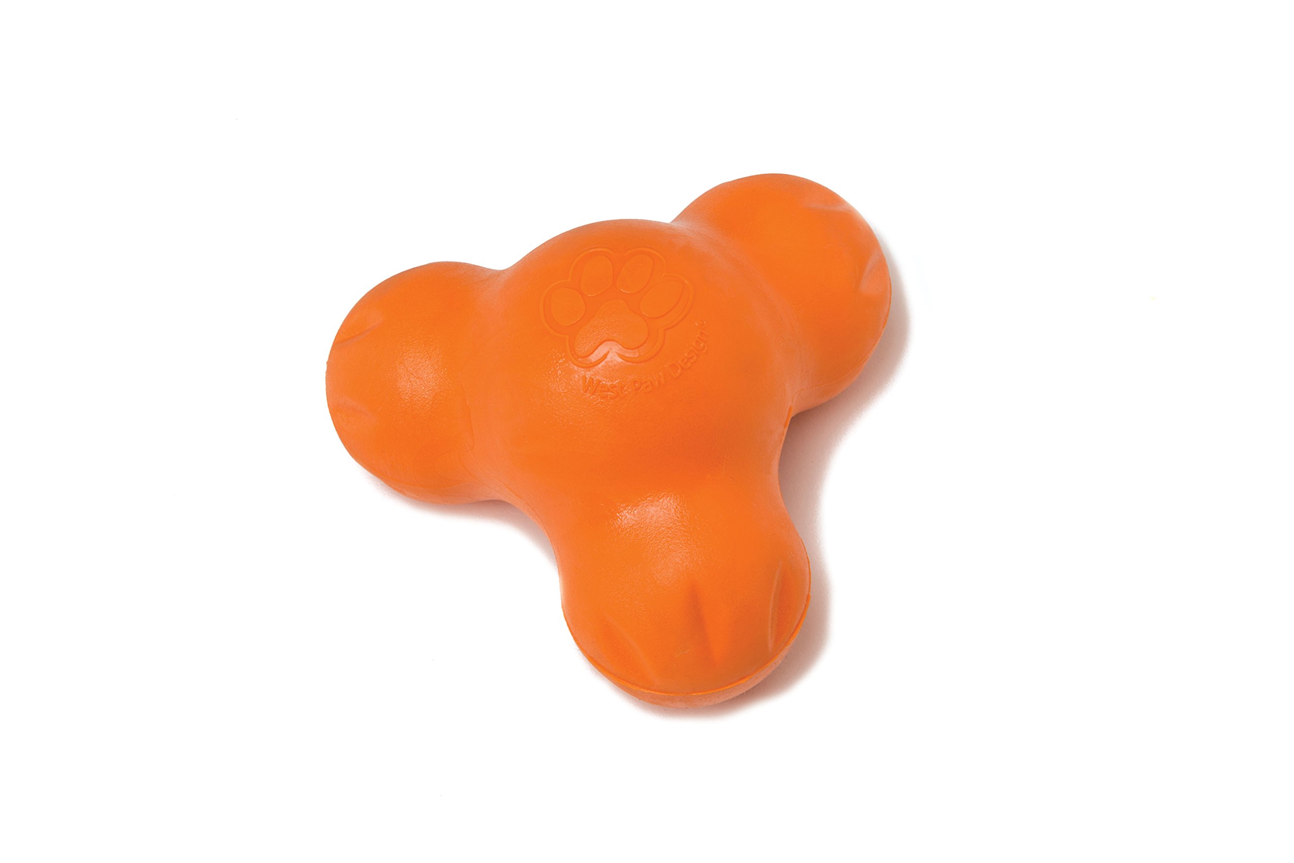 WEST PAW Zogoflex Tux Treat Dispensing Dog Chew Toy – Interactive Chew Toys for Dogs – Hold Kibble, Treats (Tangerine, Large)