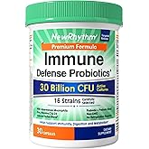 NewRhythm Probiotics for Immune Support, Akkermansia Probiotic Supplement for Women & Men, 30 Billion CFU 16 Strains, Plus Zinc, Vitamin C & D3, Elderberry & Echinacea, Non-GMO, 30 Capsules