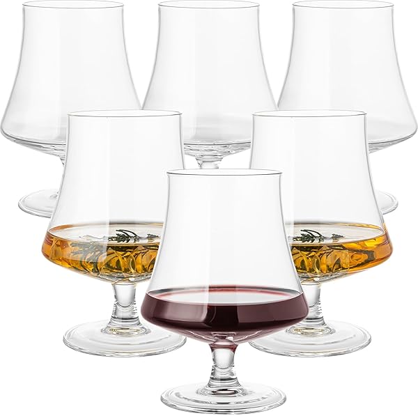 WOOKGREAT WINE GLASSES, 6 PACK 15 OZ HANDMADE...