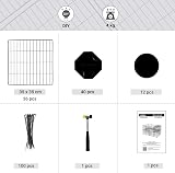 SONGMICS Pet Enclosure LPI02H 2 Levels Mesh Panels Indoor 143x73x71 cm Black view 6