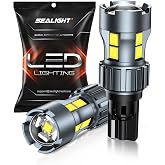 SEALIGHT 921 LED Bulb Reverse Light, W16W 906 912 921 Bulbs 600% Brighter Super Bright Reverse Light Bulb with Projector Replacement for T15 Backup Lights, 6000K White Pack of 2
