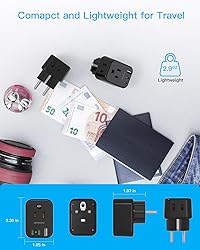 HANYCONY Type F Travel Plug Adapter, Germany France