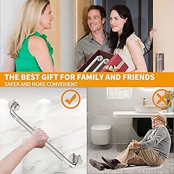 2 Pack 18 inch Shower Grab Bar with Knurled