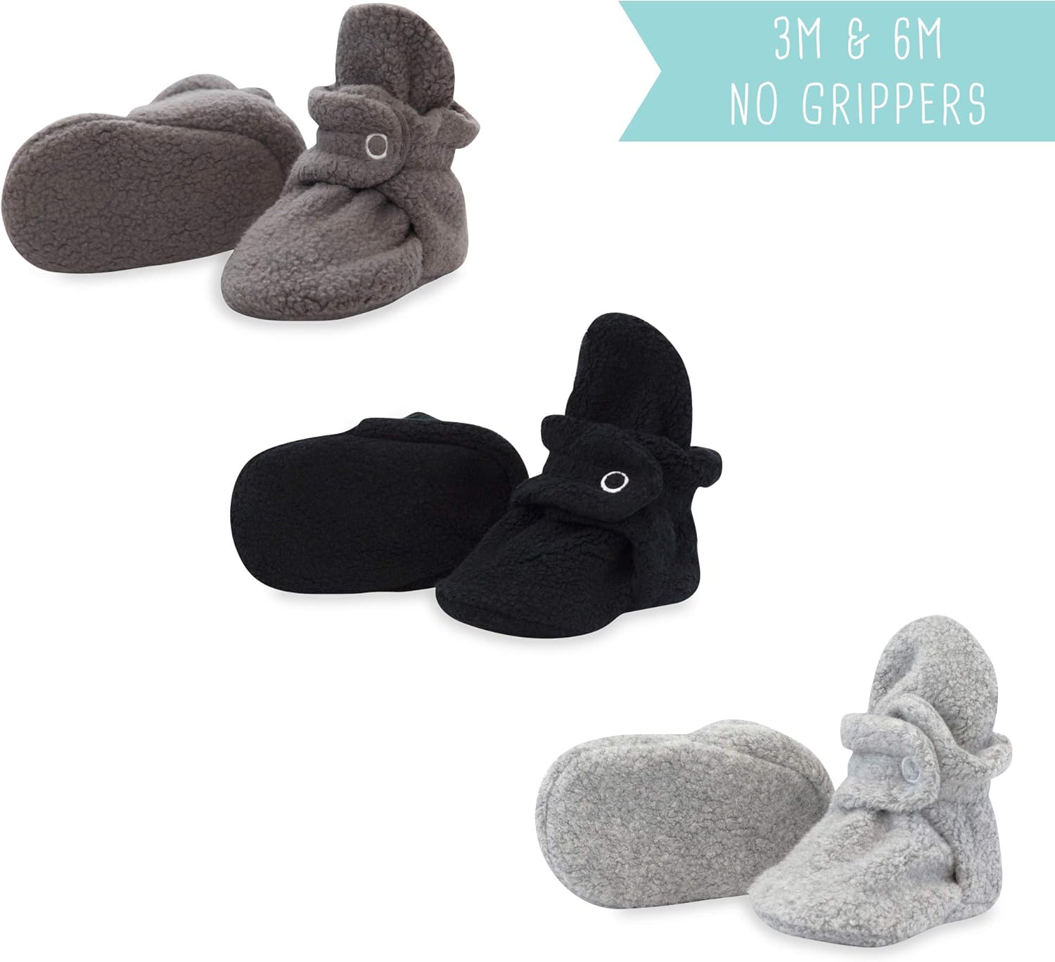 Zutano Cozie Fleece Baby Booties, Unisex, For Newborns and Infants: Clothing