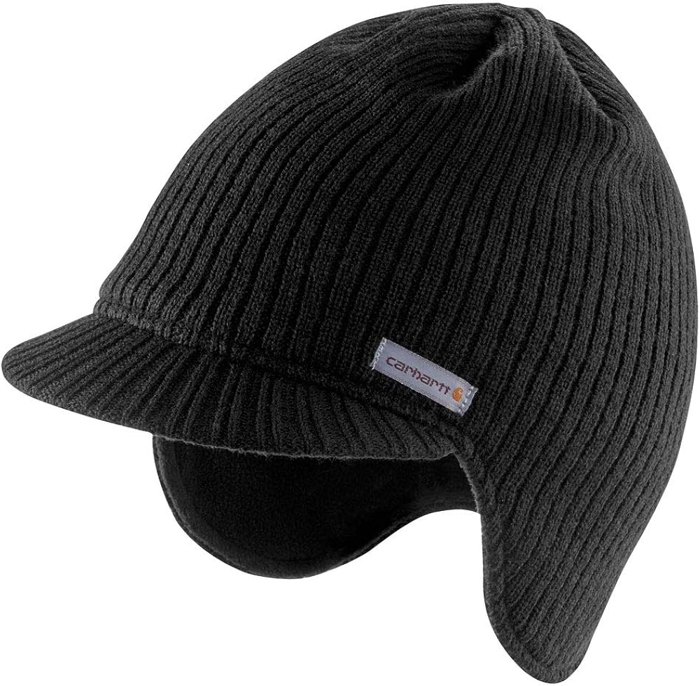 Carhartt Men's Knit Visor Hat, Black, OFA at Amazon Men’s Clothing store
