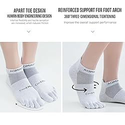 OrrinSports Toe Socks for Men Women Cool-max
