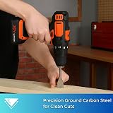iTrend 6pc Heavy Duty Flat Wood Drill Bit Set 1/4 Hex Shaft DIY Tools view 3