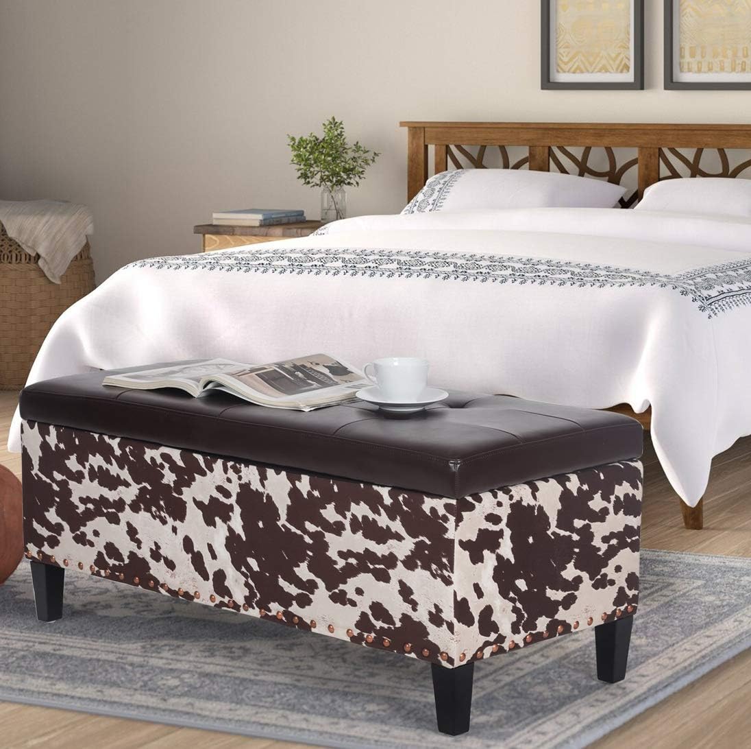 Joveco - Banco otomano rectangular de microfibra con botones: Amazon.es