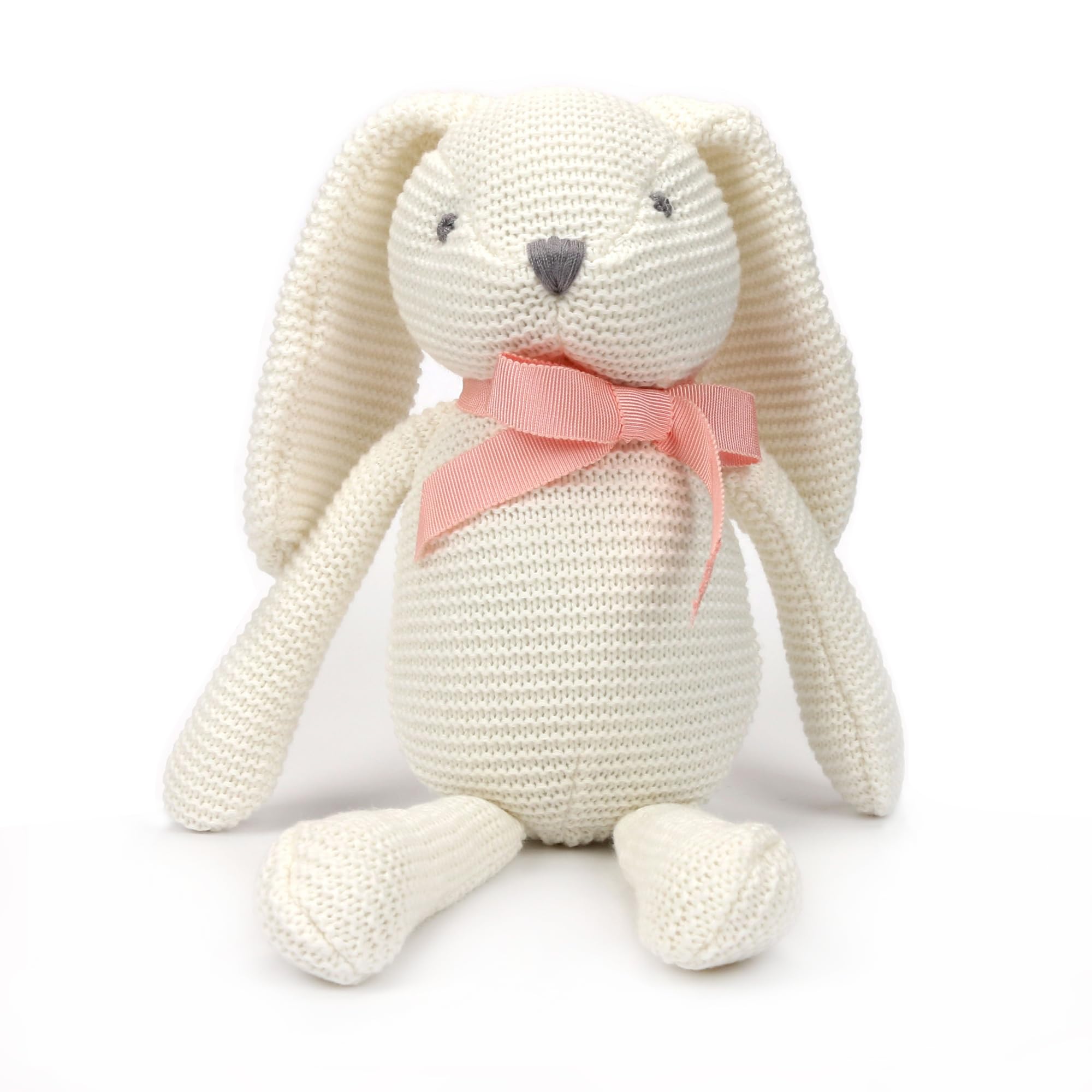 FLUFFYFUN 100% Organic Cotton White Bunny Rabbit Teddy7.1, Baby Teddy Soft Toys for Newborn — image 1