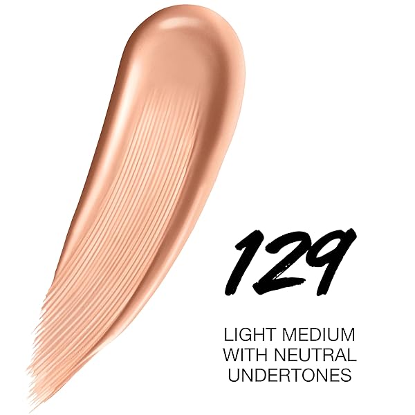 MAYBELLINE SUPER STAY UP TO 24HR SKIN TINT, RADIANT LIGHT-TO-MEDIUM COVERAGE FOUNDATION, MAKEUP INFUSED WITH VITAMIN C, 129, 1 COUNT