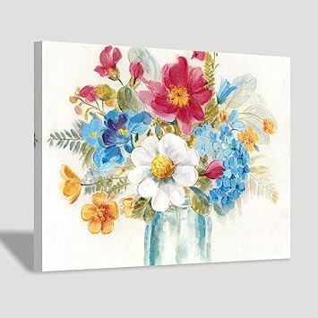 Amazon Com Hardy Gallery Abstract Flower Artwork Canvas Painting