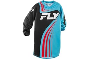 Fly Racing Youth F-16 Jersey (Cyan/Black/Red, Youth Small)
