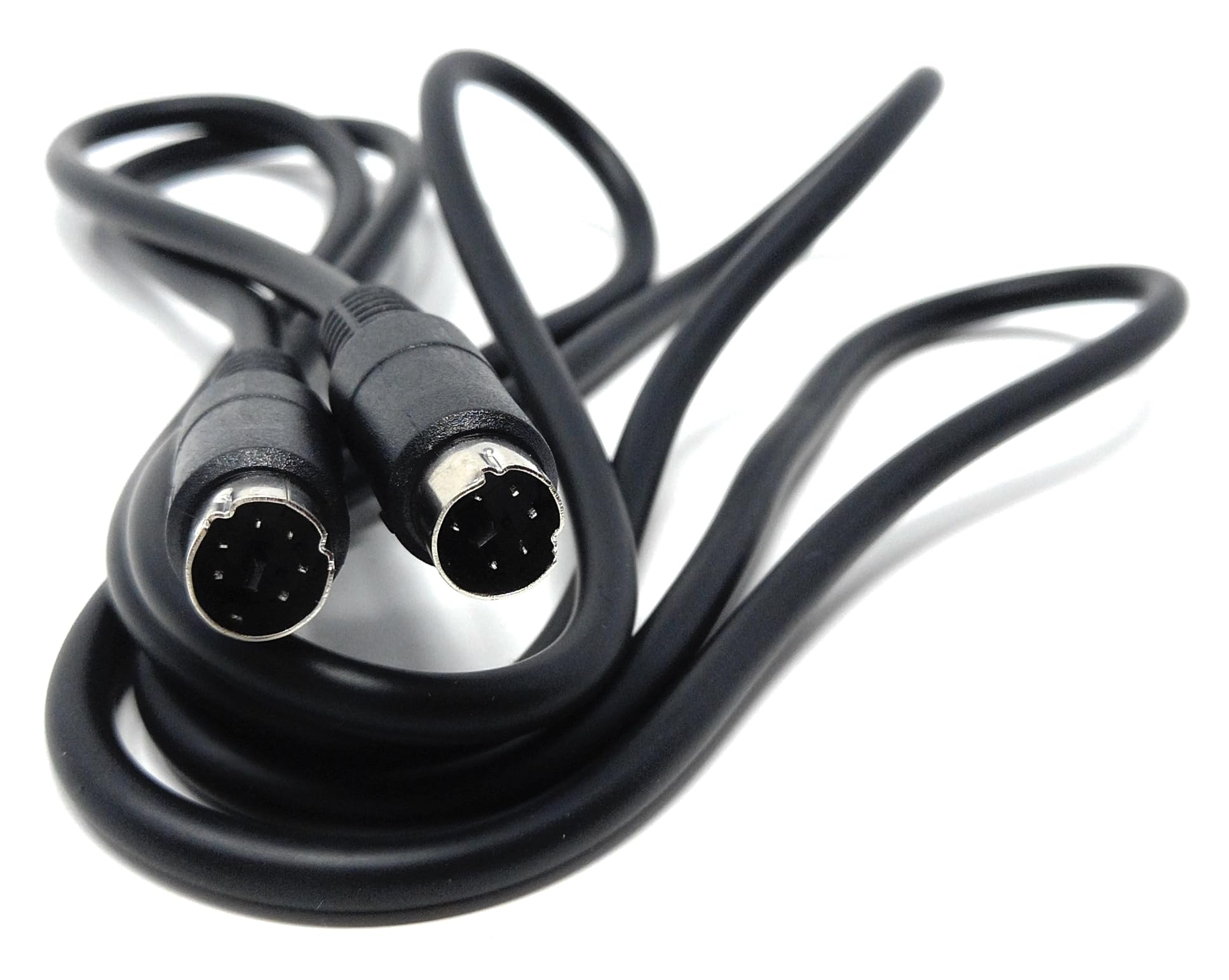 DRUT 1.5m 6 Pin Mini-Din Audio Video Cable Lead Compatible with PA Systems, Amplifiers, Music Instruments, Data Communication, Radio Programming, Ham Radio, Computer Interfaces 5ft