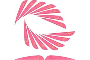 HOSOLEE 60 Pack 3 Inch Archery Vanes Drop-Shaped Fletching Fletches Plastic Vane for DIY Arrows Crossbow Bolts
