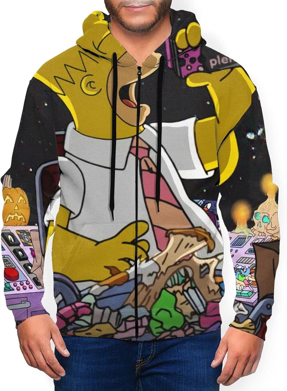 The Simpsons 3D Print Classic Full Zip Hoodies Jacket