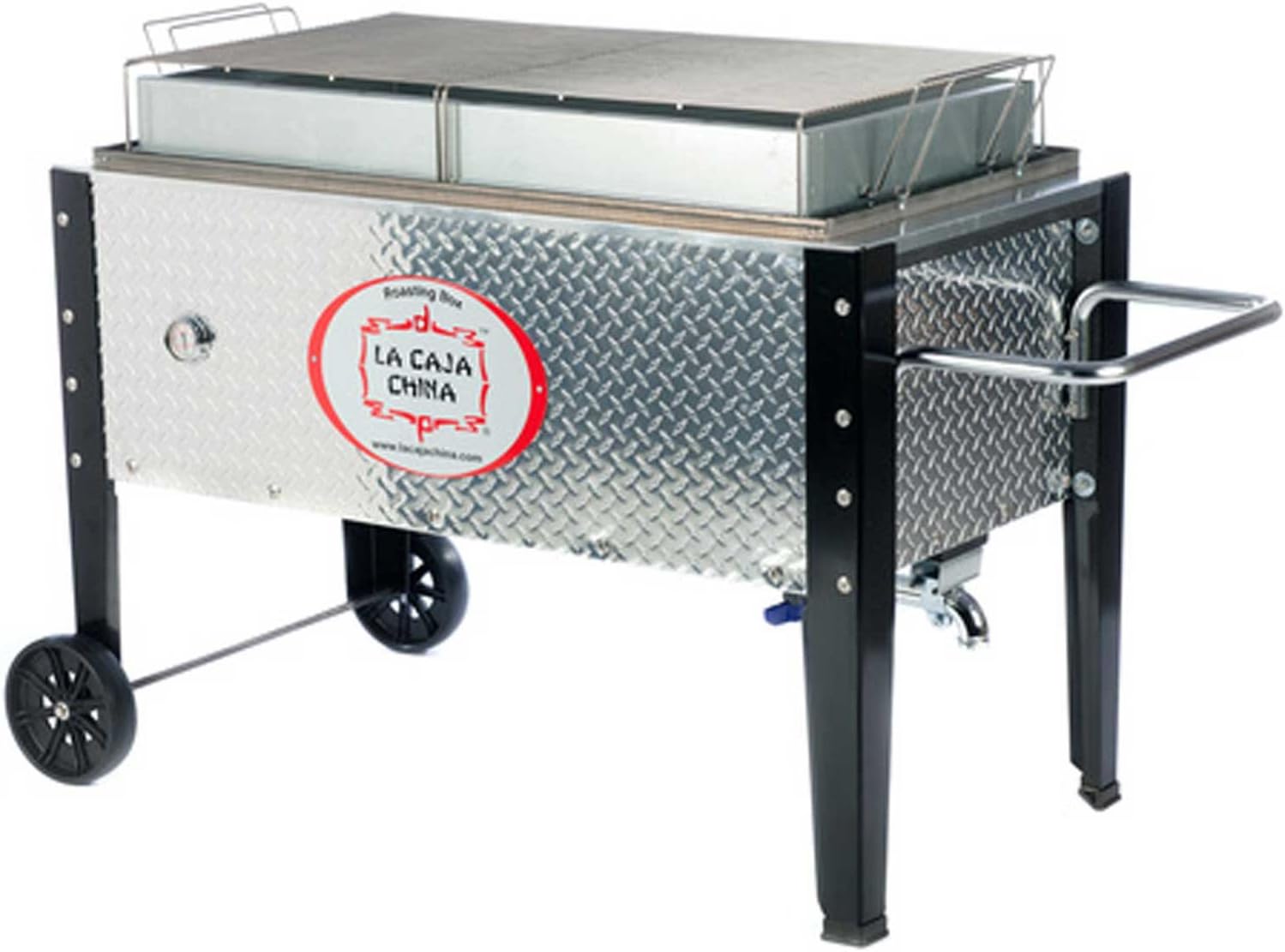 La caja china Cajas Sau SP 300 DP Plata Roasting Caja cerdo Barbacoa: Amazon.es: Jardín