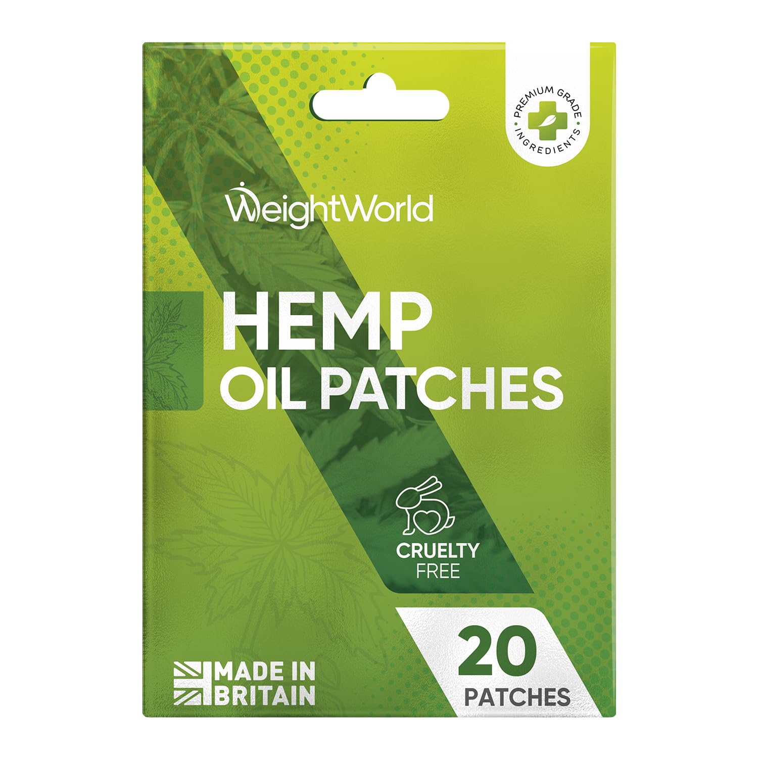 Hemp Patches - Pack of 20-24-Hour Transdermal Adhesive - Suitable for All Skin Types - Sweat-Resistant Hemp Seed Oil Patches - Easy to Peel & Use - Cruelty-Free