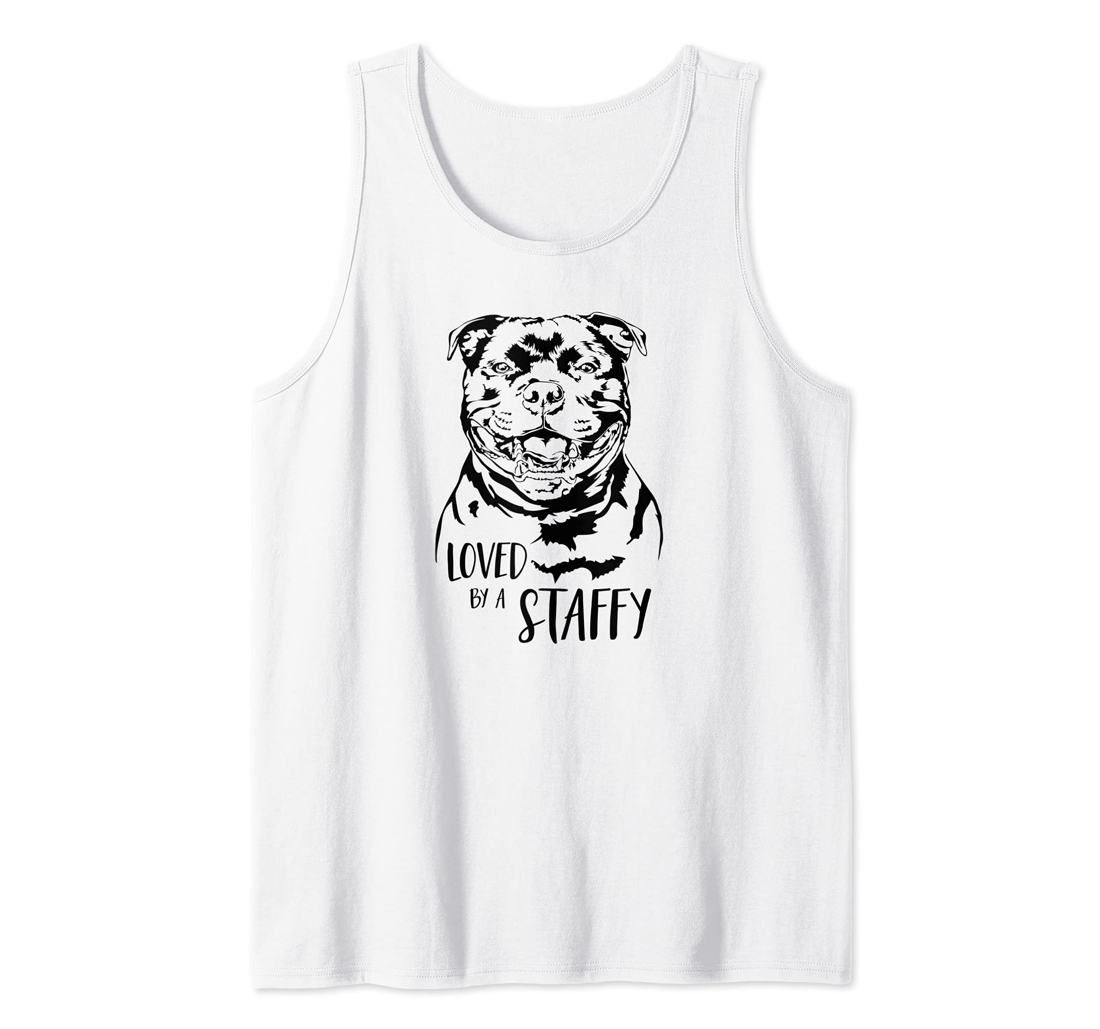 Funny Proud Staffordshire Bull Terrier loved by a staffy dog Tank Top