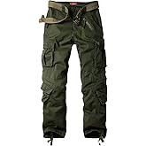 Women's Cotton Casual Military Army Cargo Combat Work Pants with 8 Pocket