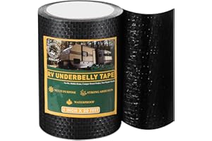IONCAT RV Underbelly Material Repair Tape, Flex Seal Belly Tape with Permanent Strong Adhesive for RV, Mobile Home, Camper Travel Trailer, RV Awning Tear Repair Kit, Waterproof, 6 INCH x 20 Feet