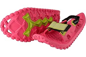 Crescent Moon Kids Snowshoes | Easy 17.5" Foam Snowshoes for Kids to 100 pounds with Secure Hook & Loop Binding, Insulating Rocker Cloud Deck & Durable Ice Spikes