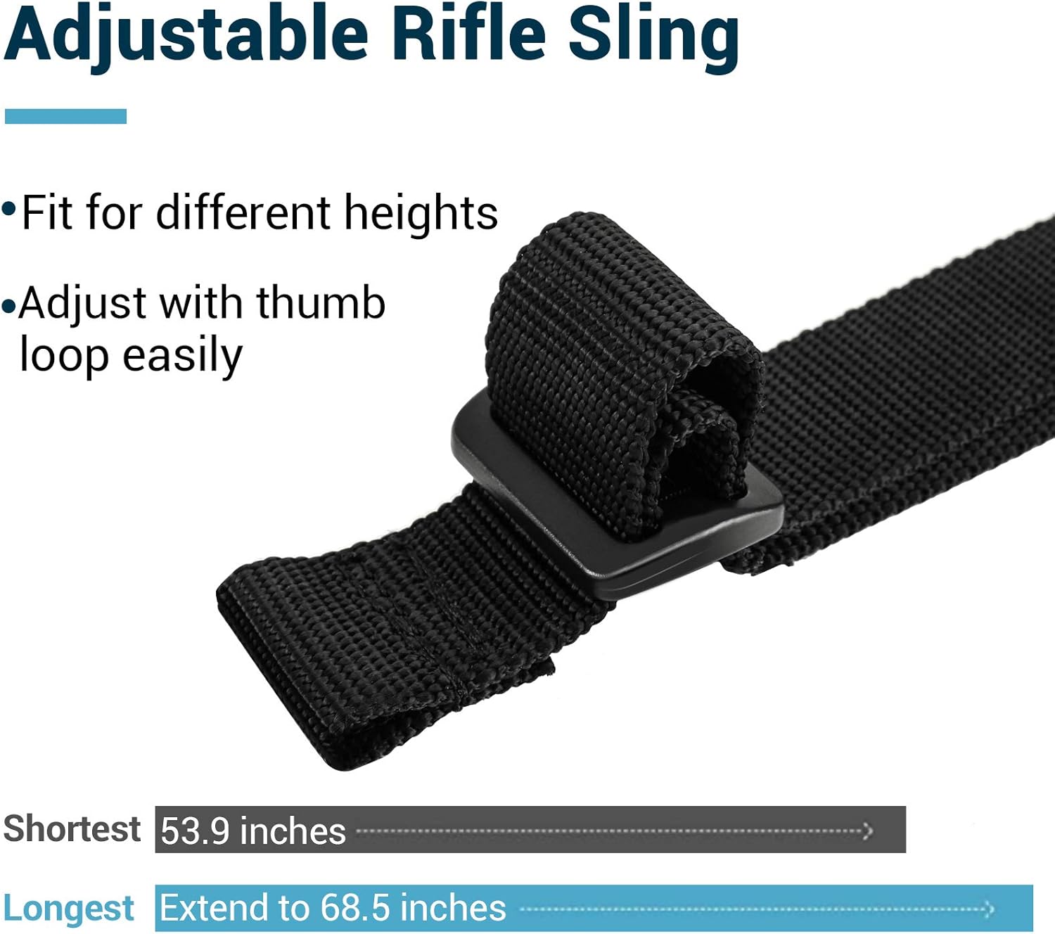 AIRSSON Tactical Rifle Sling: Adjustable Gun Slings with Swivels Mount, 2 Point Rifle Strap for Outdoors and Hunting : Sports & Outdoors