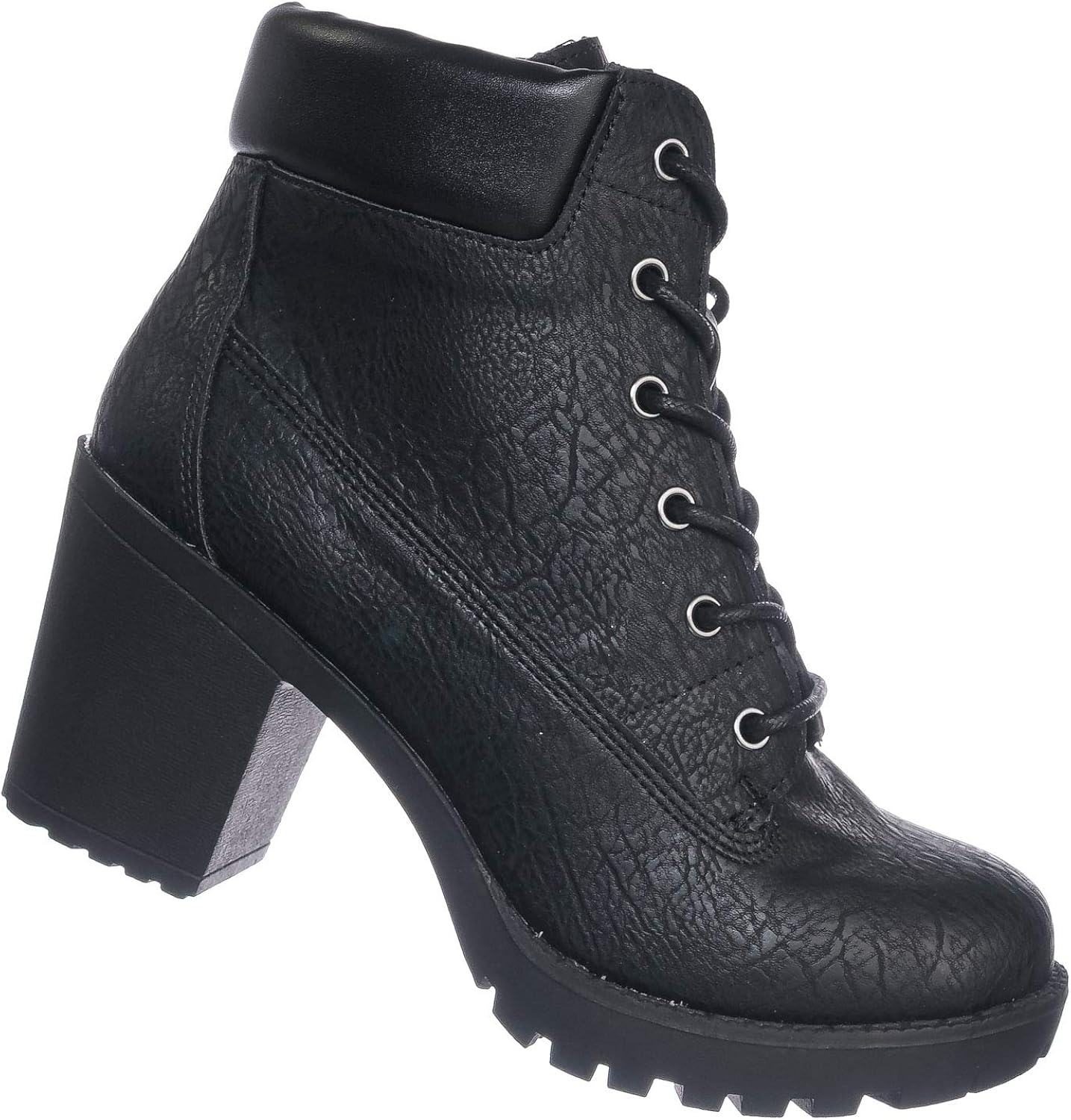 rubber block heel boots