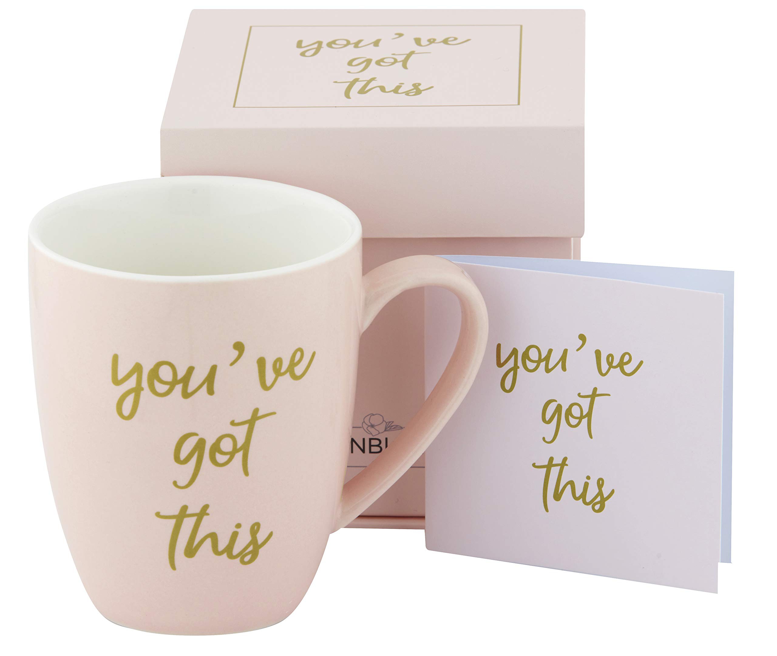 You Got This Mugs for Women You Got This Gifts for Women New Job Get Well Soon Inspirational (Pink, 14 oz)