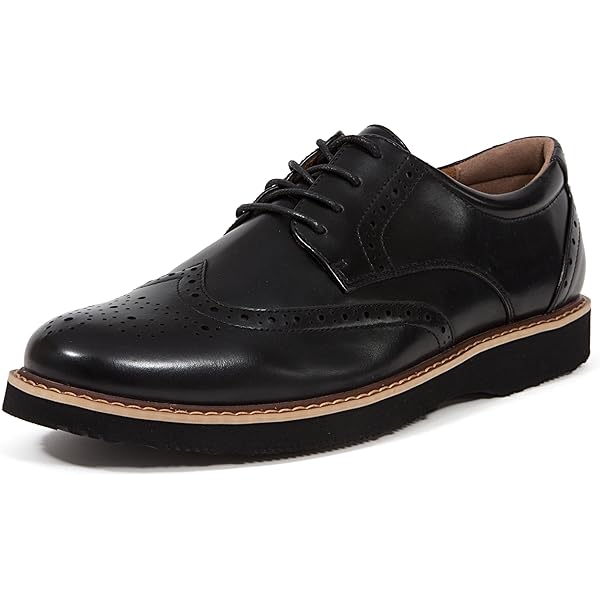 Deer Stags Men Benjamin Oxford Brown Faux Leather Lace-Up Dress Shoes Size 8W Deer Stags Walkmaster Men main image 4
