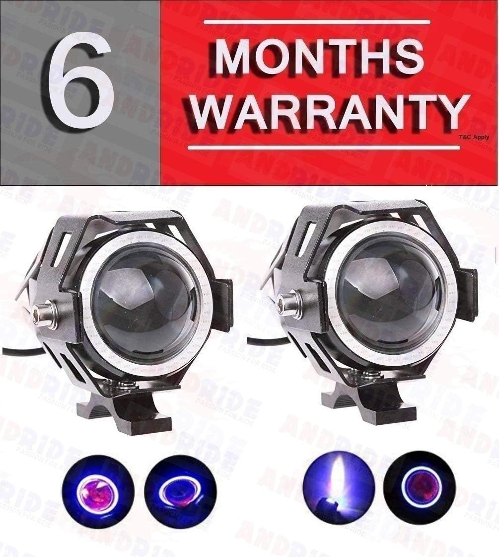 Andride U7 Led Drl Angel Eye Spot Light For All Bikes (Set of 2)