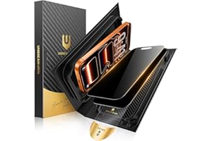 UNBREAKcable for iPhone 17 Pro Max Privacy Screen Protector QuickSet Box, 25° Anti-Spy Tempered Glass, 9H Hardness, Case-Frie