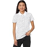 Tommy Hilfiger Women's Dot Print Quarter Button Polo Top