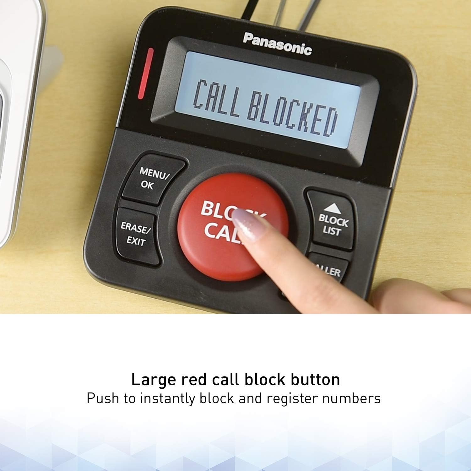 Panasonic Call Blocker for Landline Phones, One-Touch Call Block and 16, 000 Number Block, Bilingual Talking Caller ID - KX-TGA710 / KX-TGA760 (Black) (KX-TGA710B / KX-TGA760B) (Renewed): Electronics