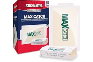 Catchmaster Max-Catch Mouse & Insect Glue Trap 36pk, Mouse Traps Indoor for Home, Sticky Pest Control Adhesive Tray for Catching Bugs, Bulk Classic Glue Boards
