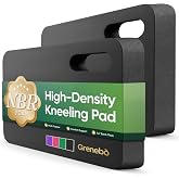Grenebo 2-Pack Kneeling Pads, Extra Thick NBR, 17.3 x 11 x 1.6 in, Black | Soft NBR Foam Cushion for gardening kneeling pad use, Knee pad support for Gardening, Baby Bathing, Exercise and Work