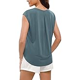 ODODOS Modal Soft Sleeveless Shirts for Women Crew Neck Yoga Tee Summer Flowy Workout Tank Tops