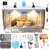 Puppy Incubator with Heating and Fan, Ideal Incubator for Puppies and Kittens, Ensures Good Ventilation and Temperature Control for Newborn Pets (85L)