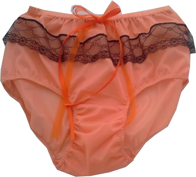 HDHW189 ORANGE HALOWEEN Handmade Nylon Panties Women Ladies Underwear Briefs (3XL) at Amazon