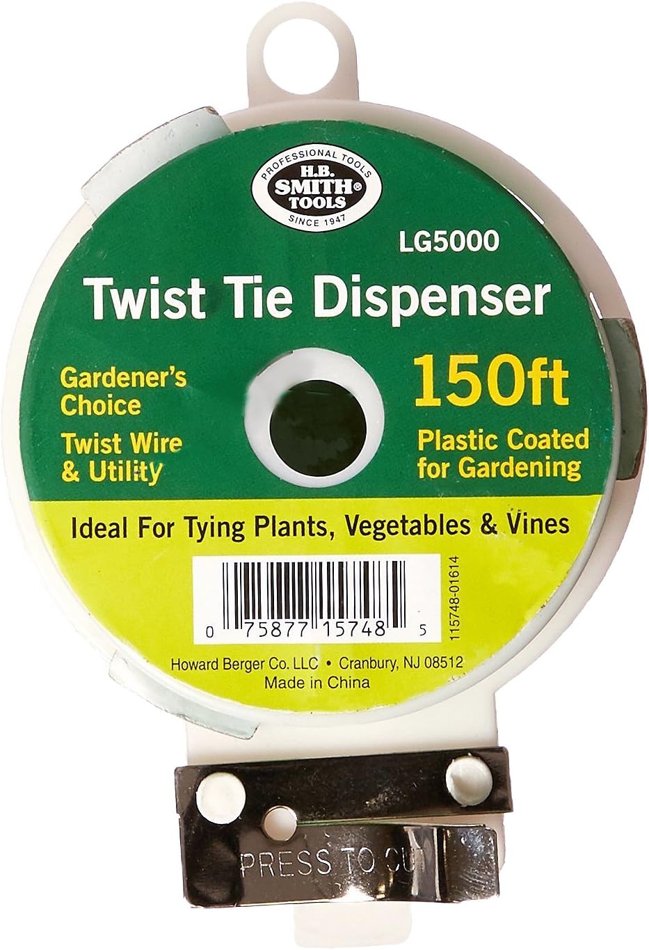 H. B. Smith Twist Tie Dispense – Ideal for Trying Plants, Vegetables, and Vines