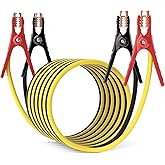 Jumper Cables for Car, 6 Gauge 16 Feet Heavy Duty Automotive Booster Cables | Jumper Cables, Car Jumper Cables for Jump Starting Dead or Weak Batteries, for Car SUV Trucks, With Carry Bag,Gloves, Brushes