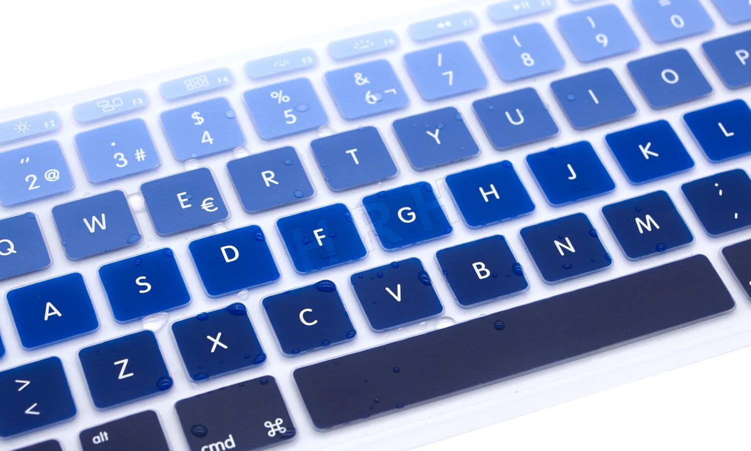 MMDW Spanish QWERTY ISO Keyboard Cover for Macbook 11"11.6 Inch A1465 A1370 European/ISO Keyboard Layout Silicone Skin(Ombre-blue) - Image 5