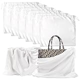 Belinlen 6 Pack 19.6x15.7in Purse Dust Bags for Storage, Dust Bags for Handbags Silk Cloth Bag With Drawstring for Storage Handbag, Purse, Shoes, Boots(White)