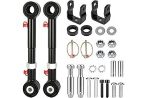 TIMILGE Adjustable Front Swaybar Quicker Disconnect System for Wrangler TJ 1998-2006, for Cherokee XJ 1984-2001, with 2.5" - 6" Lift Sway Bar Links