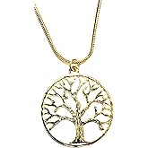 Large Tree of Life gold pendant necklace