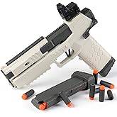 Soft Bullet Pistol Toy Gun with Magazine and 96 Foam Darts, Cool Toy Foam Blasters for Kids Ages 8+, Fun Shooting Games for Boys Girls