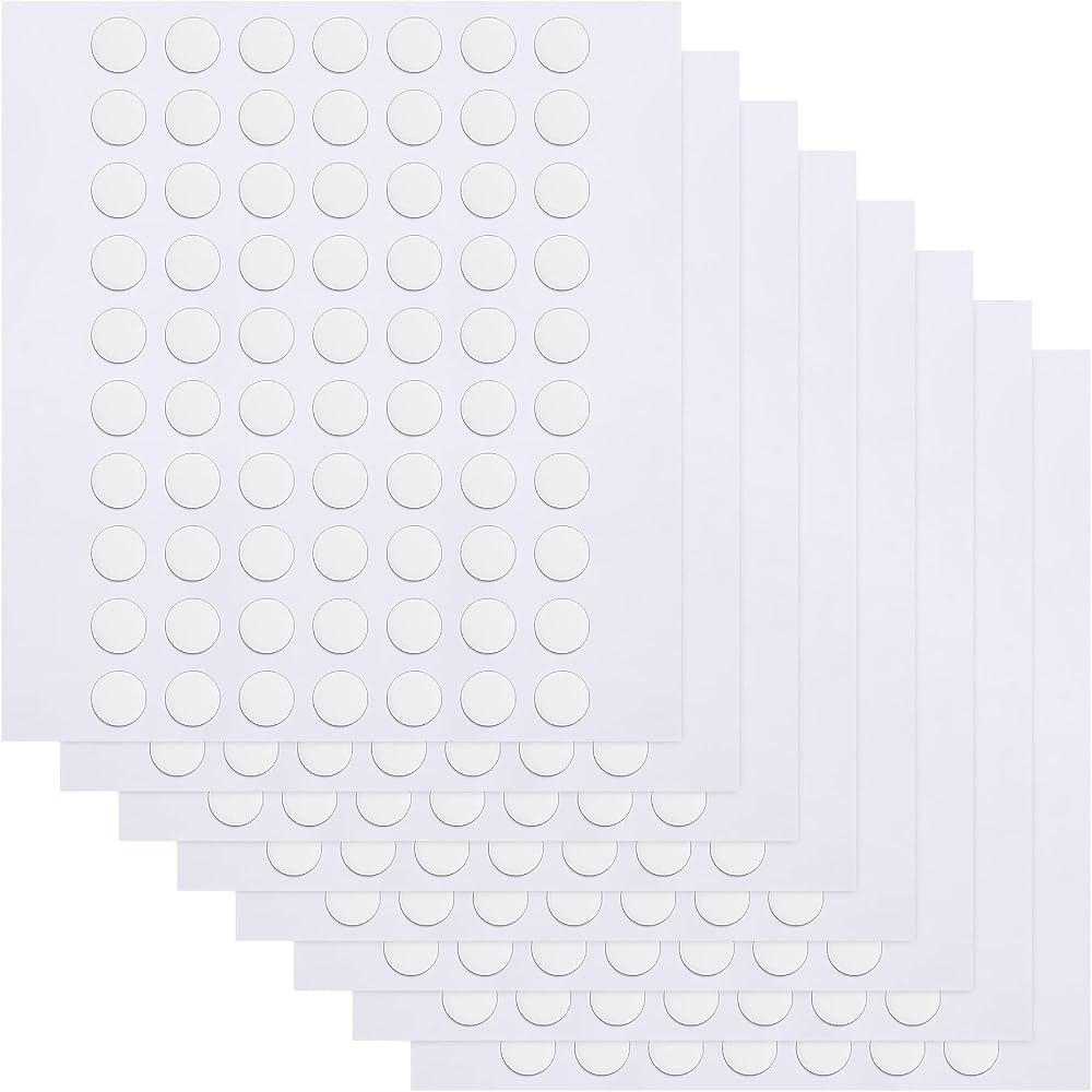 JANYUN 560 Pcs Double Sided Sticky Dots 6mm Clear Removable Putty