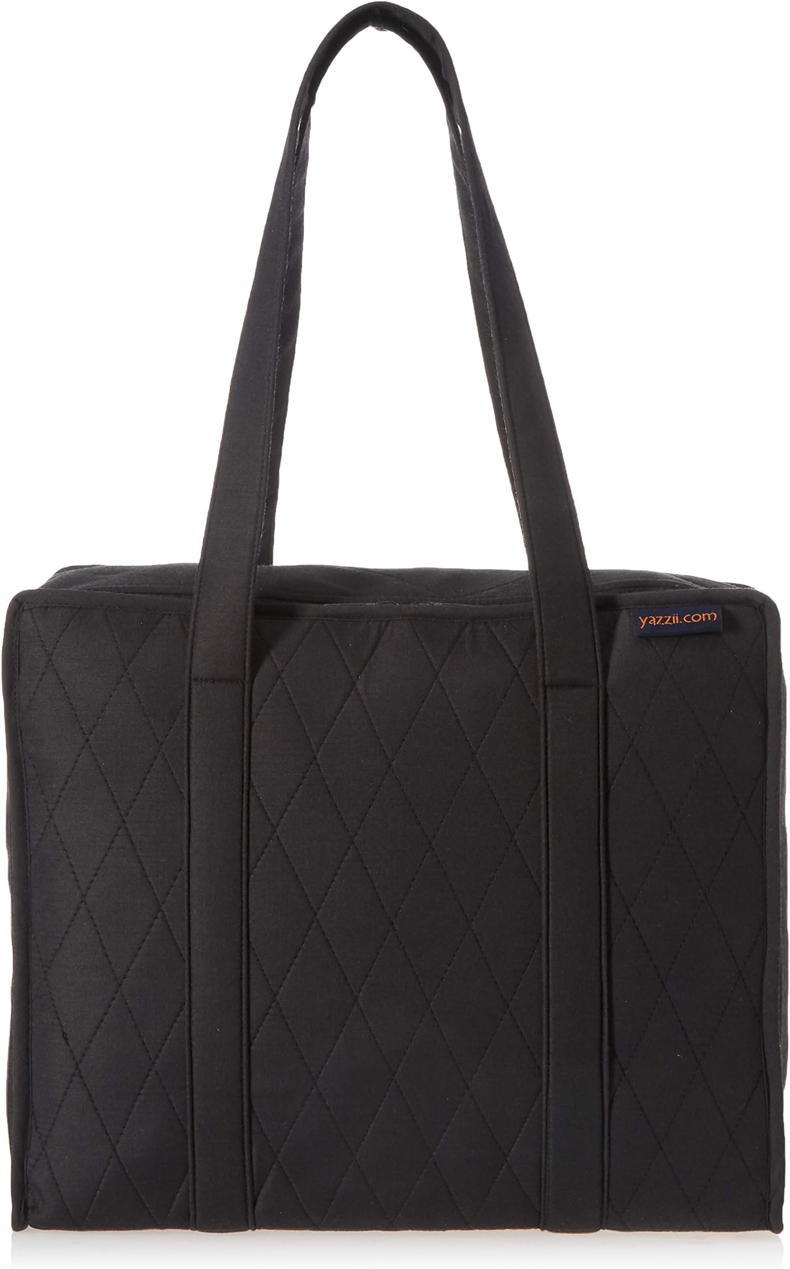 Yazzii Crafter's Companion Organizer Tote with 16 Pockets - Arts & Crafts Storage Bag- Multipurpose Storage Organizer for Crafts, Sewing, Embroidery & More-Black