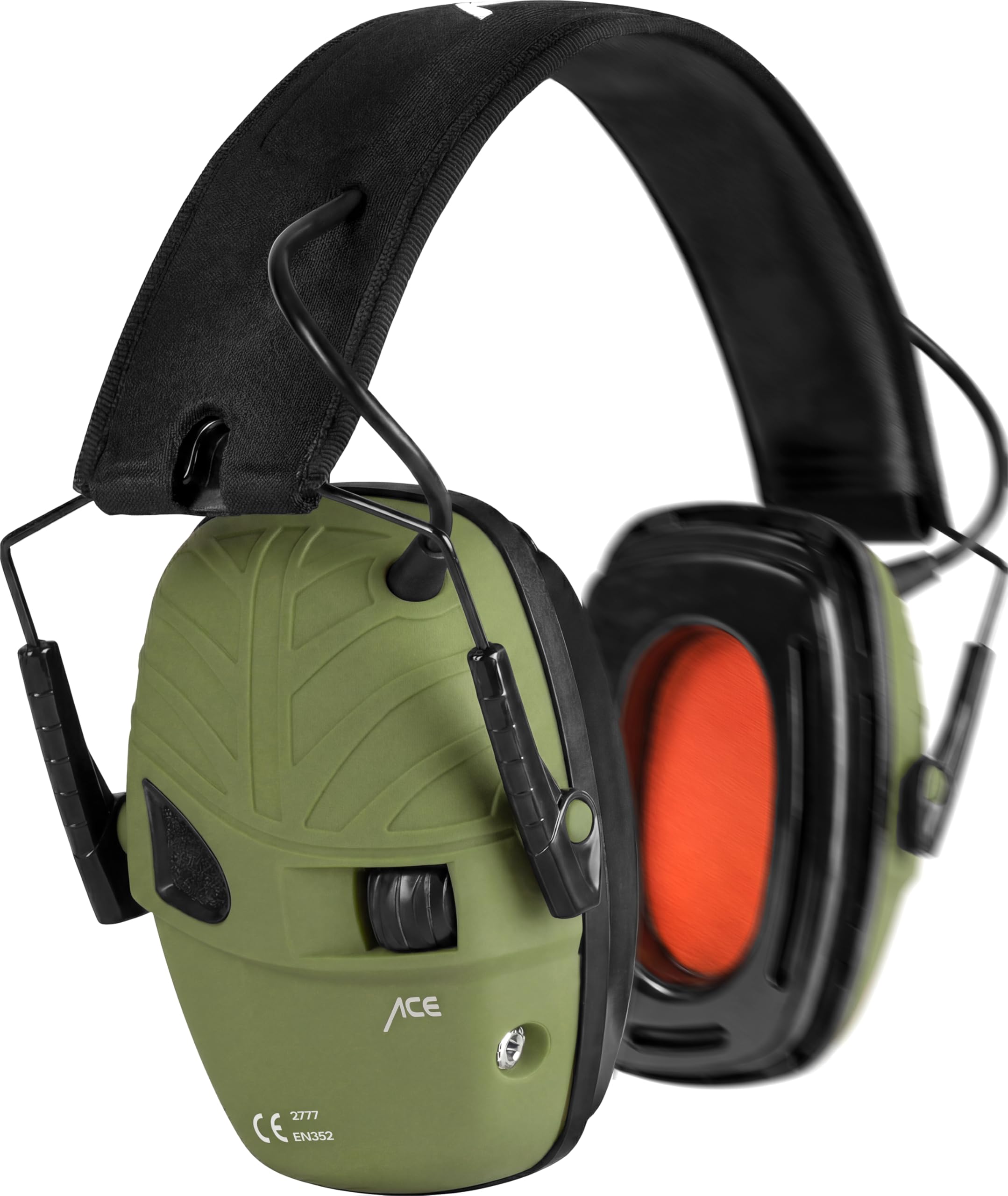 ACE Alpha Capsule Hearing Protection - Active Earmuffs for Work/Hunting/Shooting Sports - EN 352 - Green