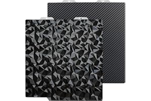 HIKUDIY 184x184mm PET+PEO Double Side Build Plate for Bambu Lab A1 Mini, Smooth Diamond PEO+Carbon Fiber PET Spring Steel Sheet Plate for Bambu Labs 3D Printer